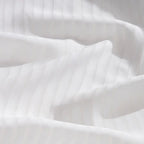 Striped Tulle White Curtains – Light Filtering Sheer Drapes - MOOAZAA