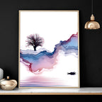 Japanese landscape paintings | set of 3 framed wall art