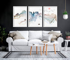 Art prints set of 3 | Japanese Sunset art prints