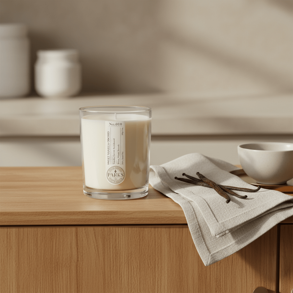 SWEET VANILLA ORCHID CANDLE 180G - MOOAZAA