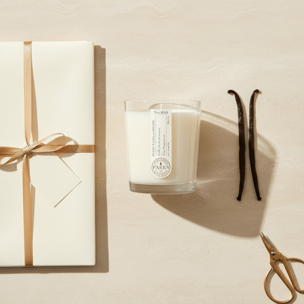 SWEET VANILLA ORCHID CANDLE 180G - MOOAZAA