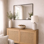 Takara - Black Metal Rectangle Mirror - 70cm x 50cm