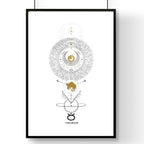 Taurus zodiac inspired wall art print