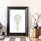 Taurus zodiac inspired wall art print