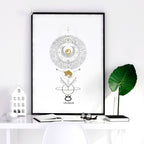 Taurus zodiac inspired wall art print