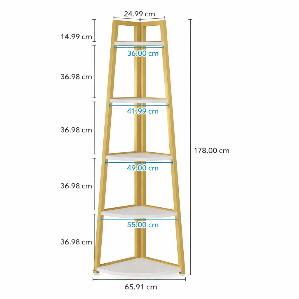 The JC Wood Bookshelf Corner Rack - MOOAZAA