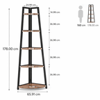 The JC Wood Bookshelf Corner Rack - MOOAZAA