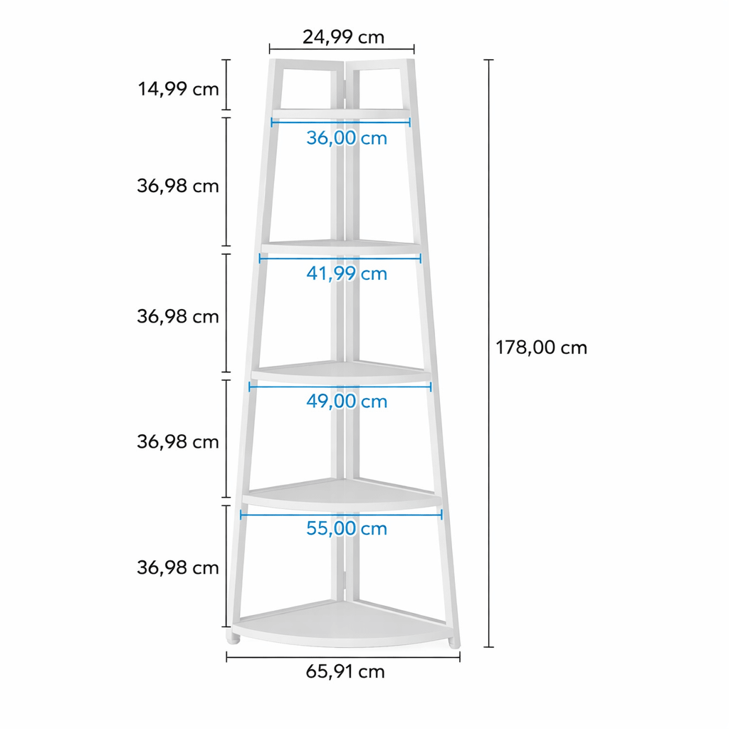 The JC Wood Bookshelf Corner Rack - MOOAZAA