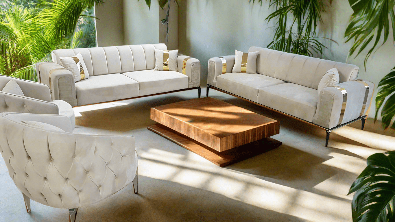 The Lyon Sofa sets in Luxury Velvets - MOOAZAA 
