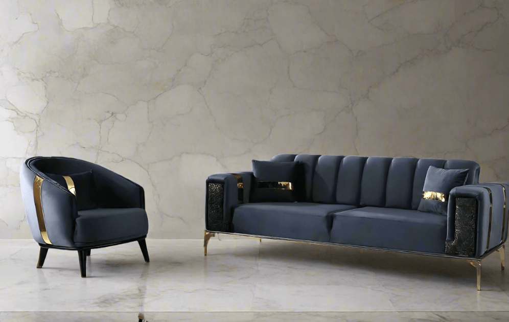 The Lyon Sofa sets in Luxury Velvets - MOOAZAA 