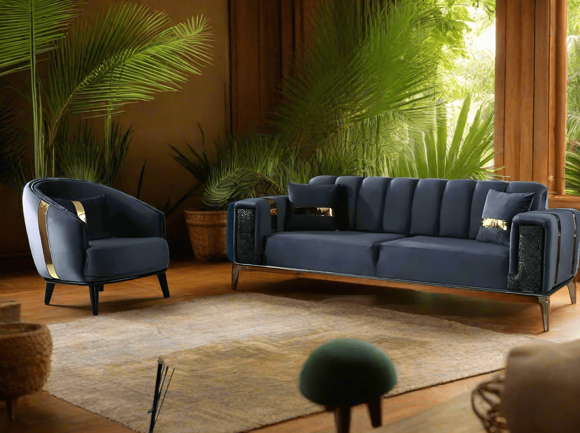 The Lyon Sofa sets in Luxury Velvets - MOOAZAA 