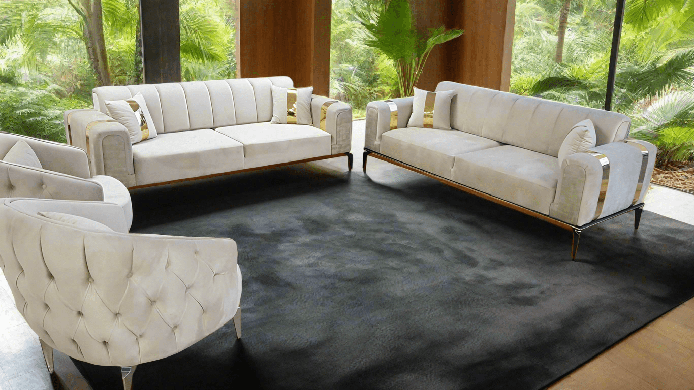 The Lyon Sofa sets in Luxury Velvets - MOOAZAA 