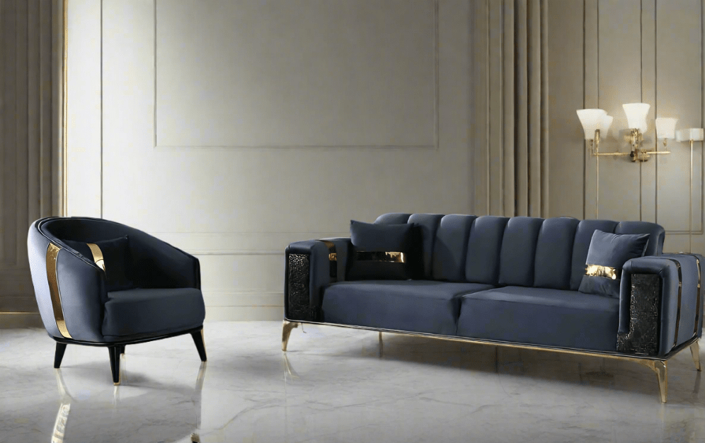 The Lyon Sofa sets in Luxury Velvets - MOOAZAA 