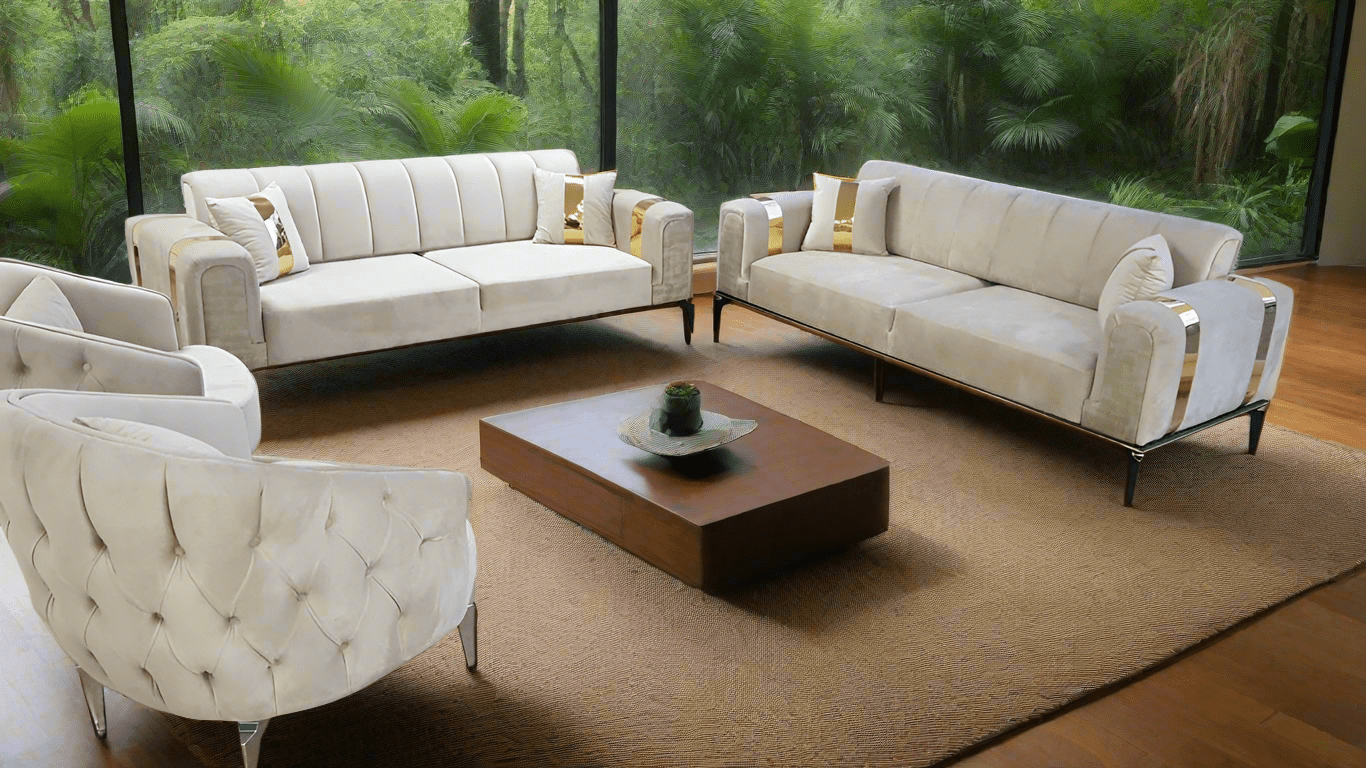 The Lyon Sofa sets in Luxury Velvets - MOOAZAA 