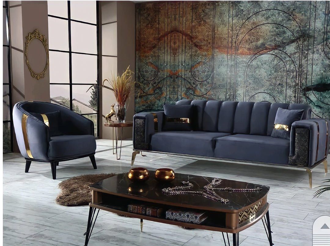 The Lyon Sofa sets in Luxury Velvets - MOOAZAA 