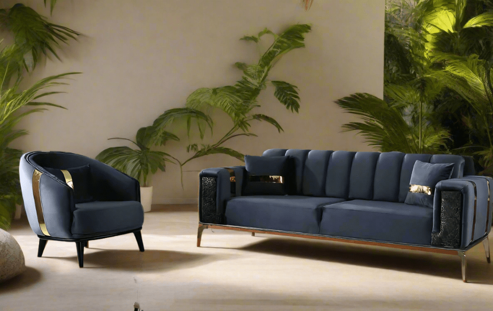 The Lyon Sofa sets in Luxury Velvets - MOOAZAA 