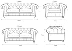 The New Chesterfield Sofas Sets in Luxury Grey Velvet, Express Delivery - MOOAZAA 