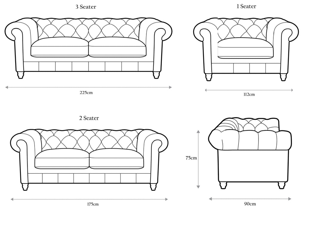 The New Chesterfield Sofas Sets in Luxury Grey Velvet, Express Delivery - MOOAZAA 