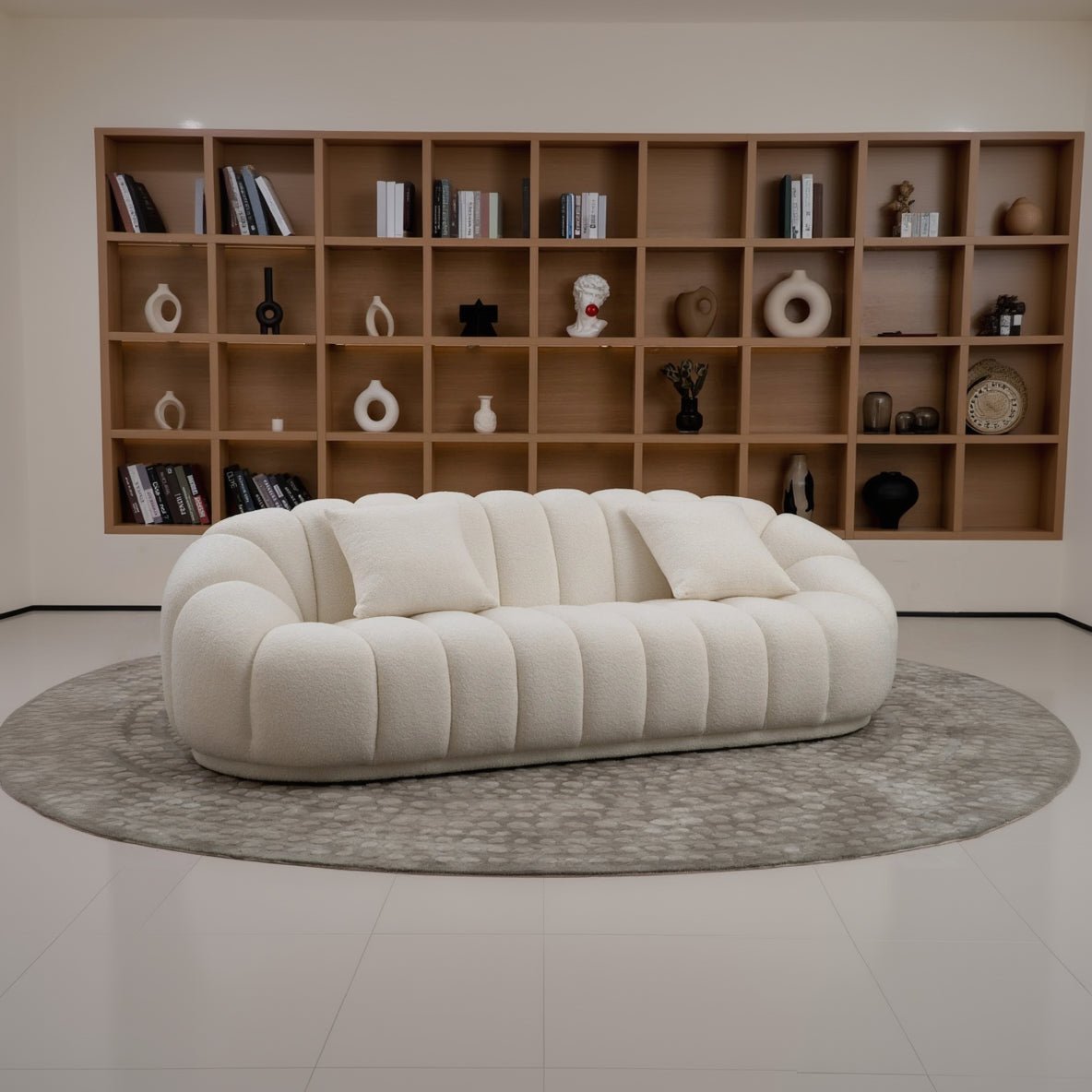 The Pumpkin Modern Three - Seater Sofa - MOOAZAA