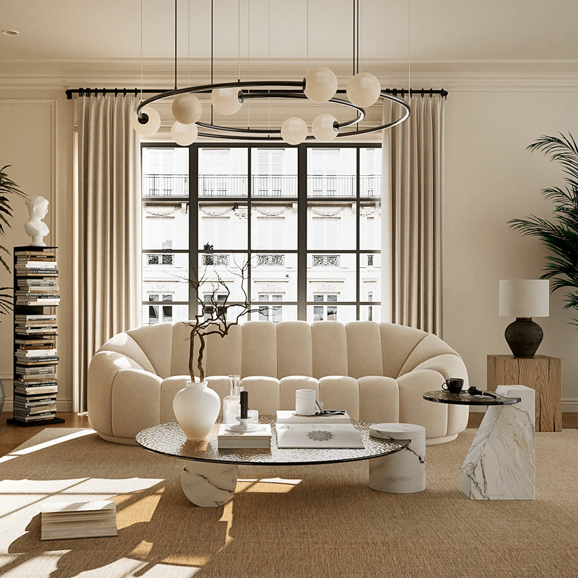 The Pumpkin Modern Three - Seater Sofa - MOOAZAA