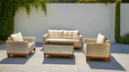The Quartzite Garden Suite Rattan Sofas Set - MOOAZAA 