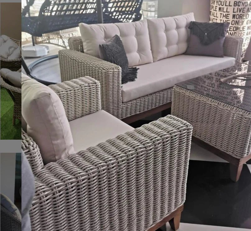 The Quartzite Garden Suite Rattan Sofas Set - MOOAZAA 