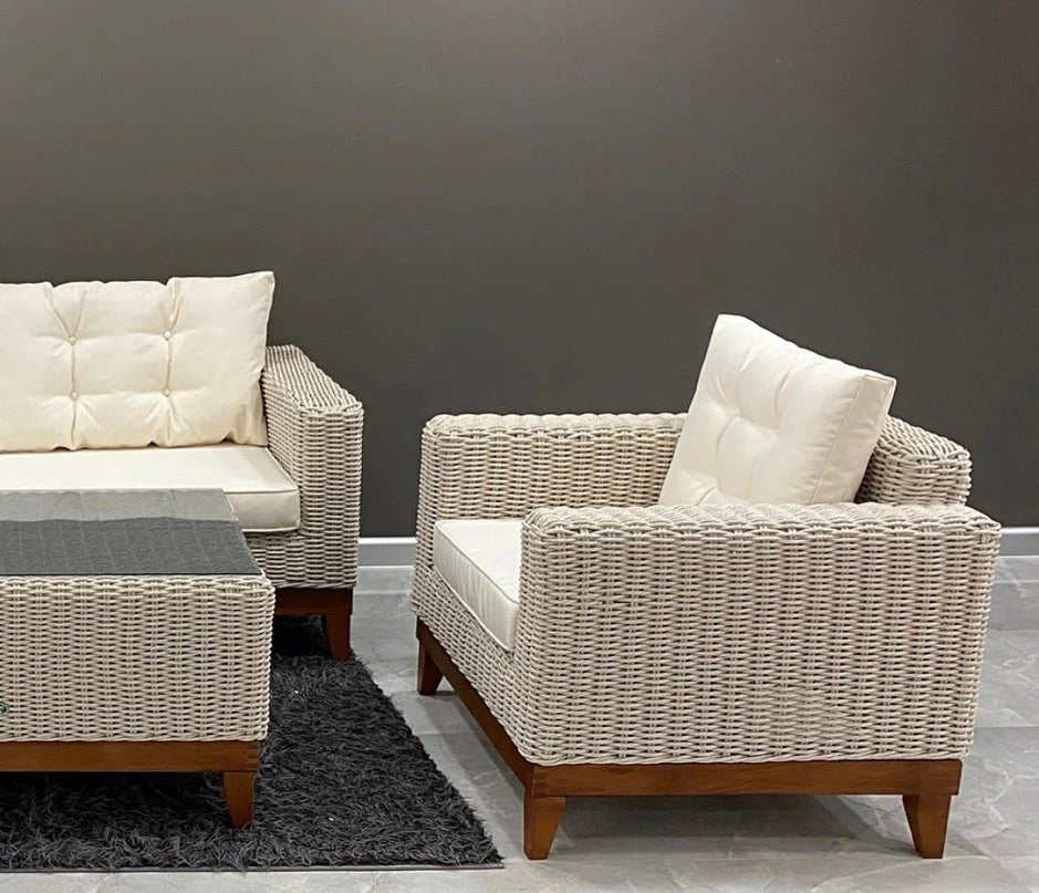The Quartzite Garden Suite Rattan Sofas Set - MOOAZAA 