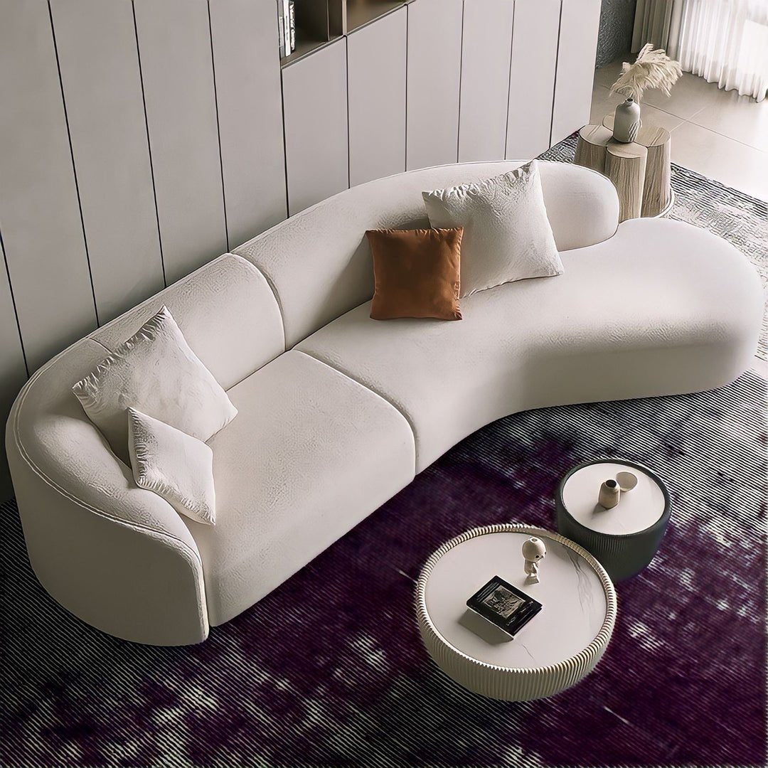 The Richmond Corner Sofa in Luxury Light Cream Velvet - MOOAZAA 