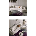 The Richmond Corner Sofa in Luxury Light Cream Velvet - MOOAZAA 