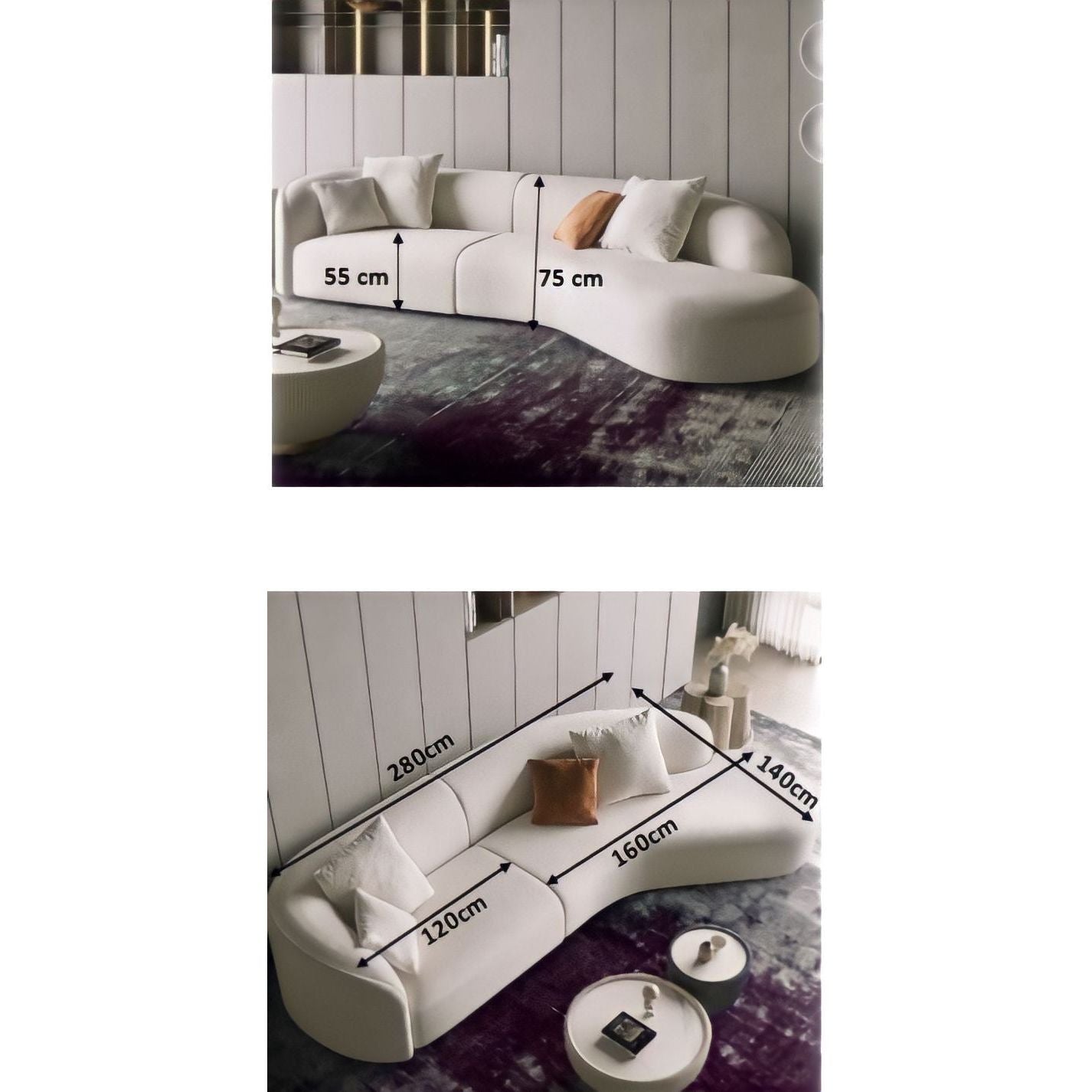 The Richmond Corner Sofa in Luxury Light Cream Velvet - MOOAZAA 