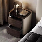 The Smoky Rain Wood Bedside Table - MOOAZAA 