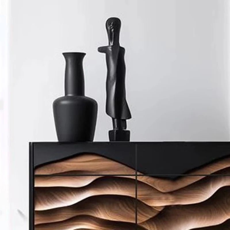 The Veridian Gabinete MCM Mid - Century Modern Solid Wood Sideboard & Storage Desk Cabinet - MOOAZAA