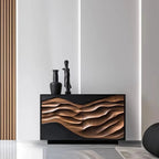 The Veridian Gabinete MCM Mid - Century Modern Solid Wood Sideboard & Storage Desk Cabinet - MOOAZAA