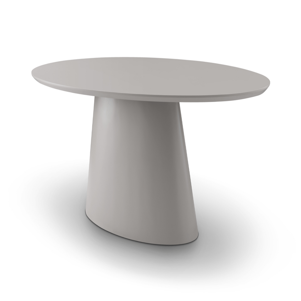 Round table with a wide base on a white background