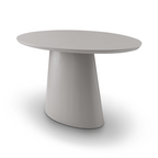Round table with a wide base on a white background
