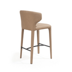 Beige bar stool on a white background