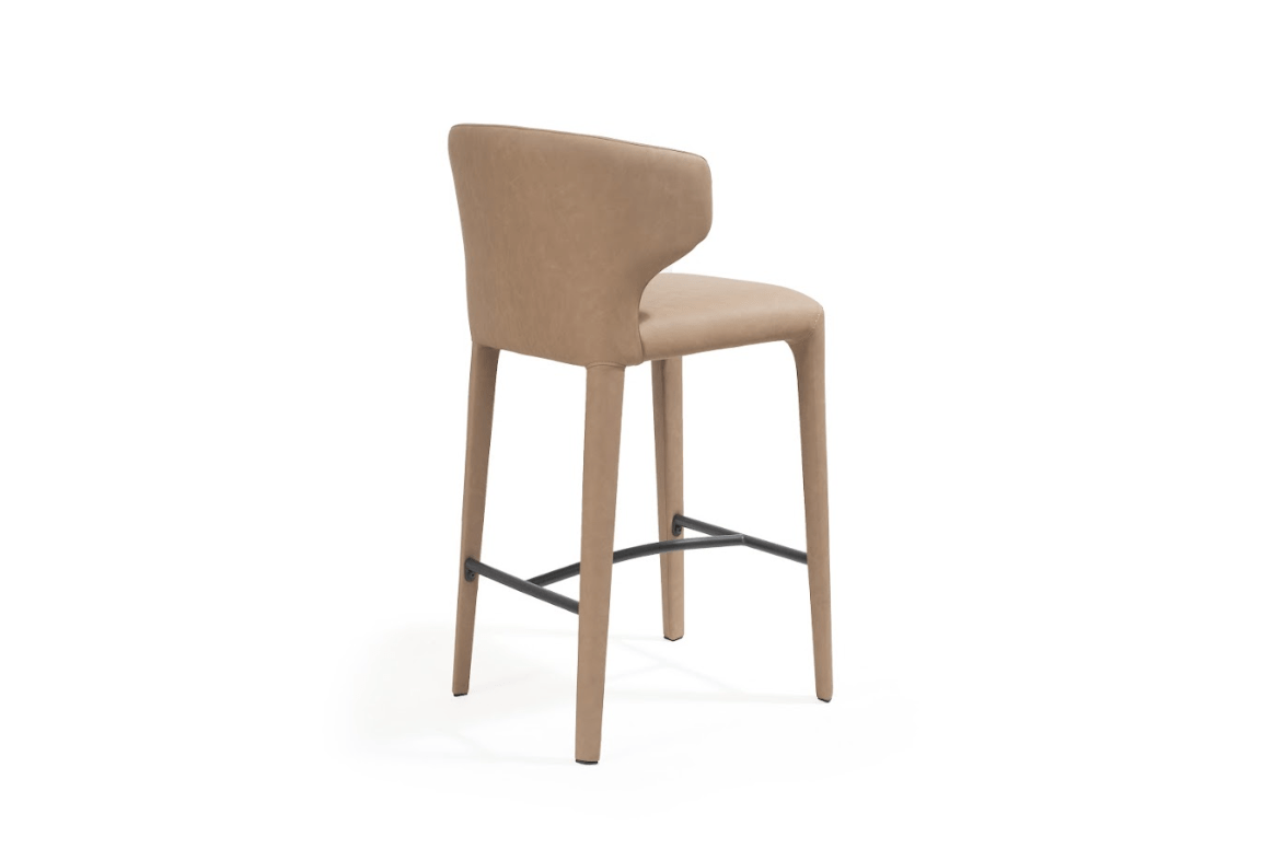 Vela Counter Stool - Vintage Eco Pelle Cognac
