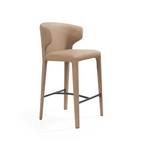 Beige bar stool on a white background