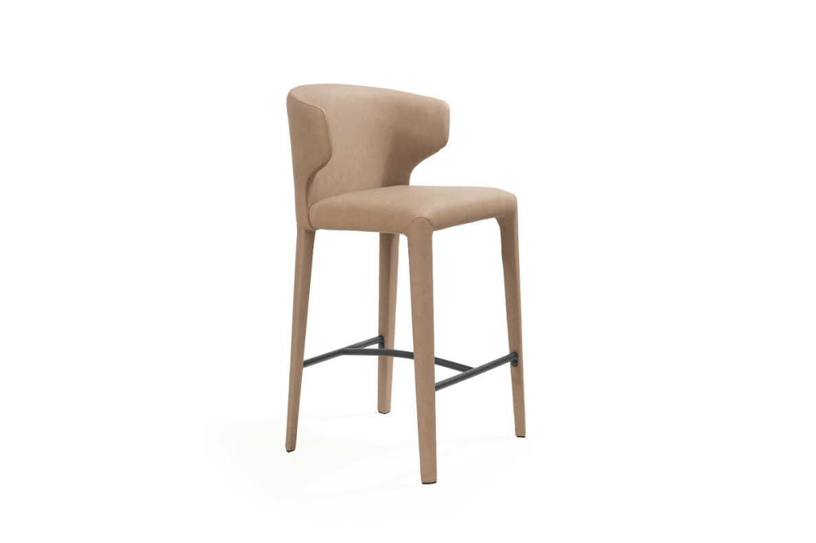 Vela Counter Stool - Vintage Eco Pelle Cognac