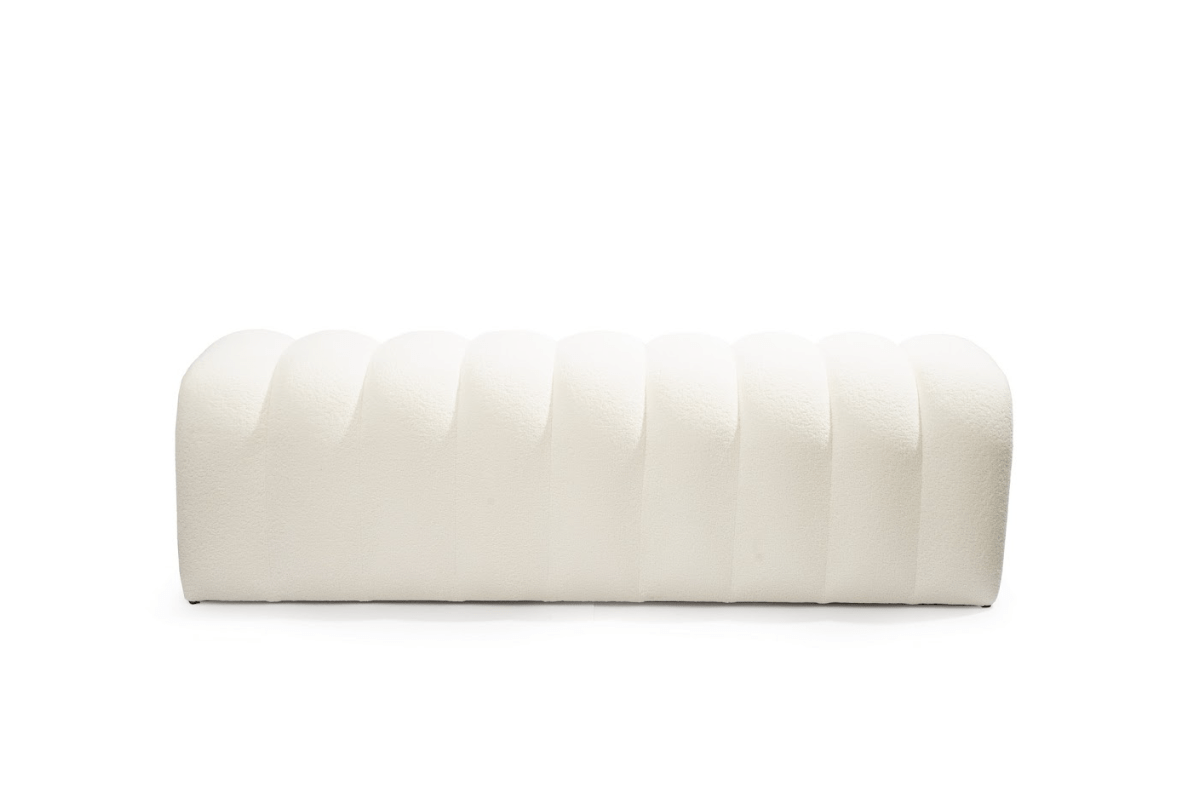 White cylindrical cushion on a white background