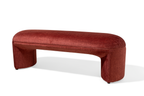 Red bench on a white background
