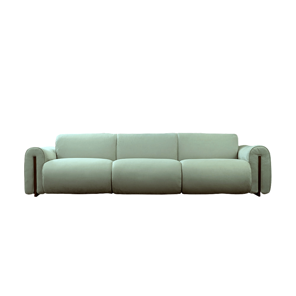 TREVISO Modern Contemporary Leather Three-Seater Sofa with Removable Armrests - MOOAZAA 