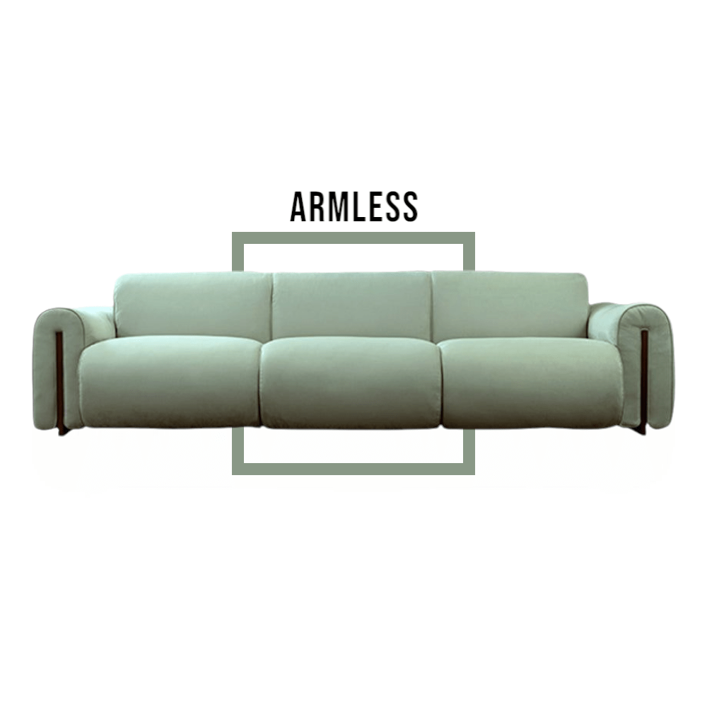 TREVISO Modern Contemporary Leather Three-Seater Sofa with Removable Armrests - MOOAZAA 