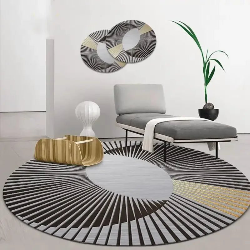 TRICIA Rounded Velvet Rug - MOOAZAA 