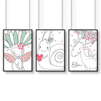 Unicorn name Wall art for Nursery