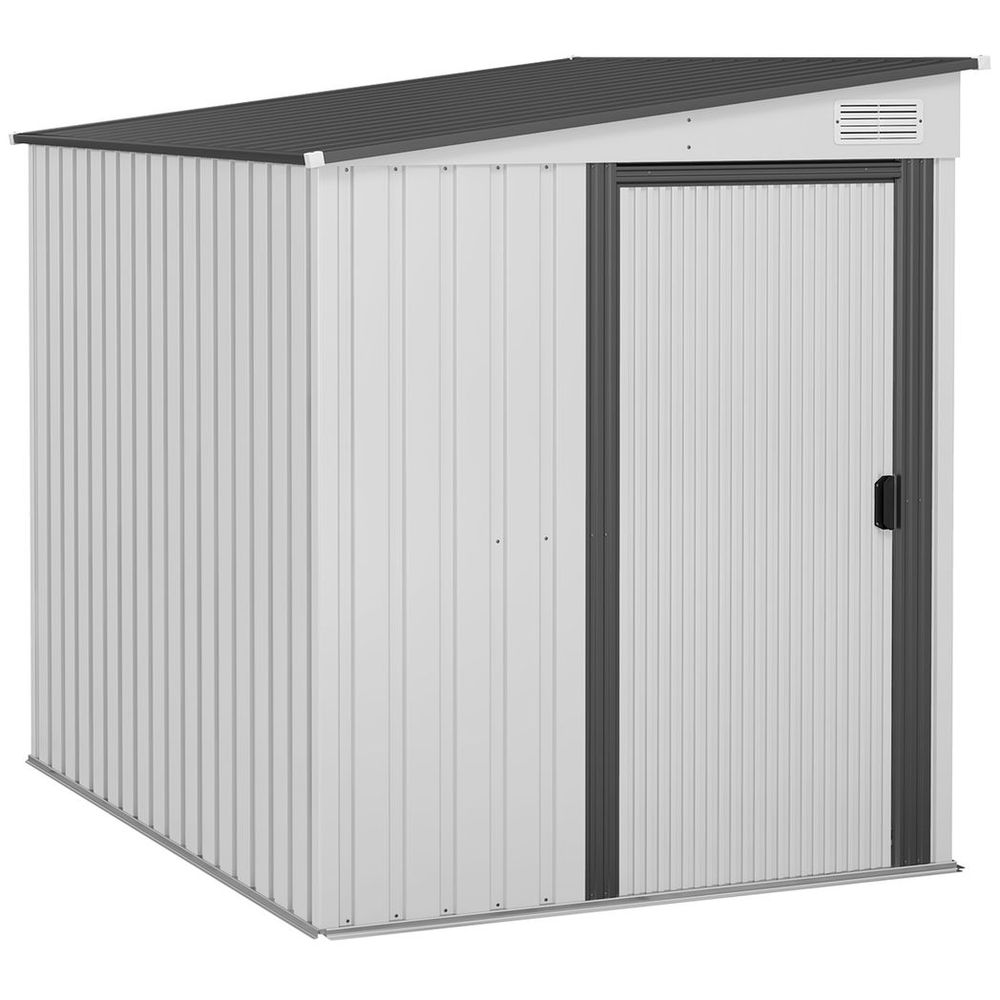 Outsunny Garden Shed: 5x7FT Metal Tool Shed w/ Waterproof Roof & Ventilating Windows