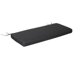 Black bench cushion on a white background