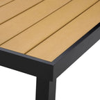 Outsunny Garden Dining Table for 8, Aluminium Frame for Patio, Natural