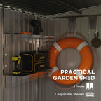 Outsunny Garden Shed: 5x7FT Metal Tool Shed w/ Waterproof Roof & Ventilating Windows