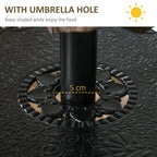 Premium Cast Aluminium Outdoor Dining Set | 4 Seater with Cushions & Umbrella Hole